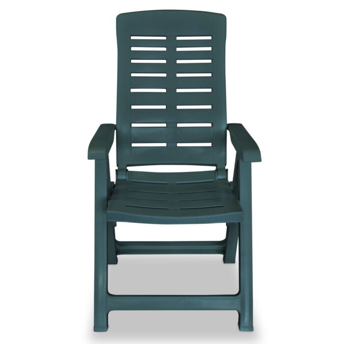 Chaises inclinables de jardin lot de 6 Plastique Vert – Image 3