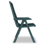 Chaises inclinables de jardin lot de 6 Plastique Vert – Image 4