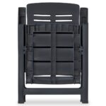 Chaises inclinables de jardin lot de 4 Plastique Anthracite – Image 5