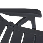 Chaises inclinables de jardin lot de 6 Plastique Anthracite – Image 6