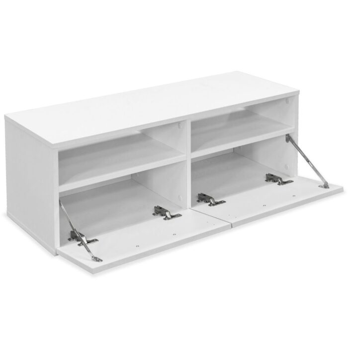 Meubles TV 2 pcs Bois d’ingénierie 95x35x36 cm Blanc – Image 2
