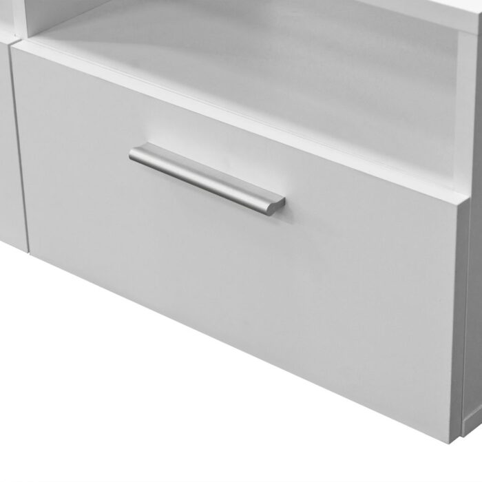 Meubles TV 2 pcs Bois d’ingénierie 95x35x36 cm Blanc – Image 3