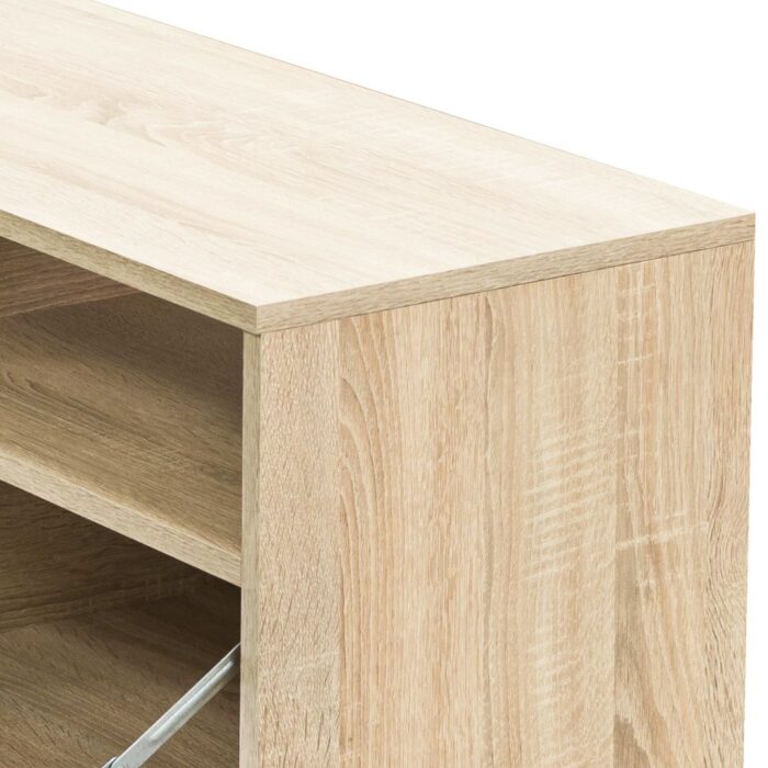 Meubles TV 2 pcs Bois d’ingénierie 95x35x36 cm Chêne – Image 3