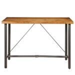 Table de bar Teck recyclé massif 150x70x106 cm – Image 2