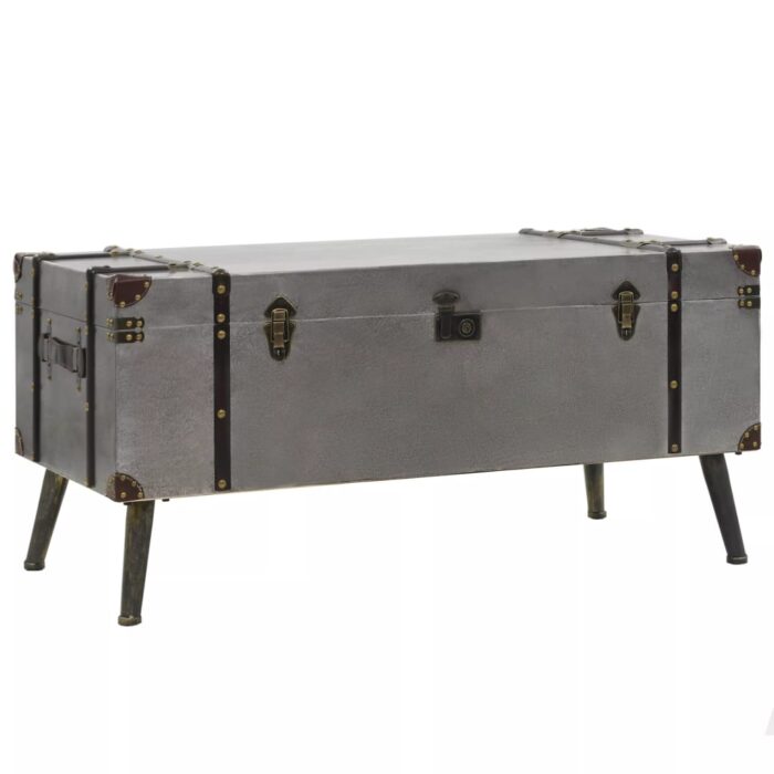 Table basse MDF et aluminium 102x51x47,5 cm – Image 1