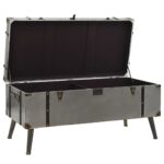 Table basse MDF et aluminium 102x51x47,5 cm – Image 6