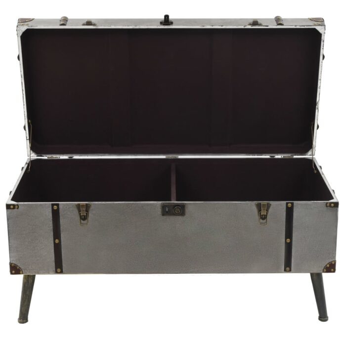 Table basse MDF et aluminium 102x51x47,5 cm – Image 7