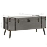 Table basse MDF et aluminium 102x51x47,5 cm – Image 9