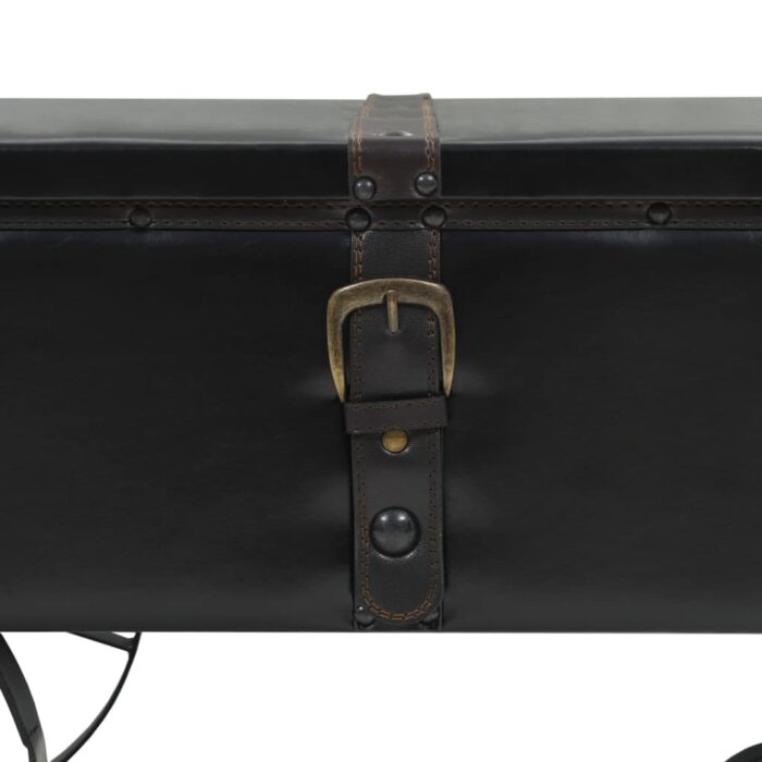 Table basse MDF et bois de sapin 110 x 55 x 43 cm – Image 3