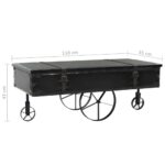 Table basse MDF et bois de sapin 110 x 55 x 43 cm – Image 7