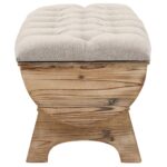 Banc de rangement Bois massif et tissu 103 x 51 x 44 cm – Image 2