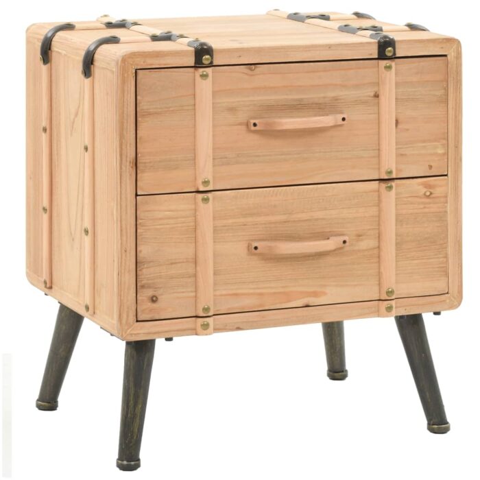 Table de chevet Bois de sapin massif 50 x 35 x 57 cm – Image 1