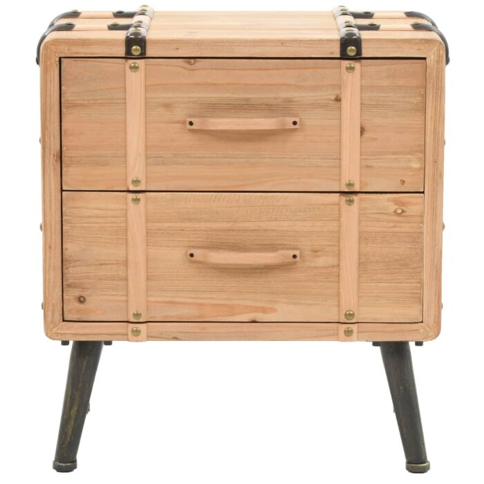 Table de chevet Bois de sapin massif 50 x 35 x 57 cm – Image 2
