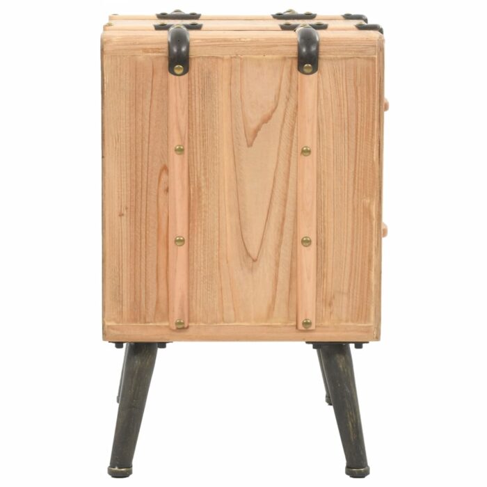 Table de chevet Bois de sapin massif 50 x 35 x 57 cm – Image 3