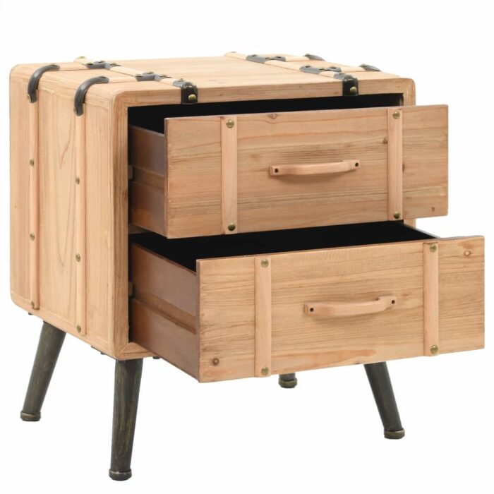Table de chevet Bois de sapin massif 50 x 35 x 57 cm – Image 4