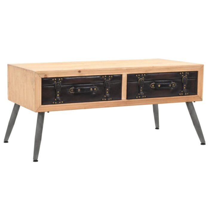 Table basse Bois massif de sapin 115x55x50 cm – Image 1