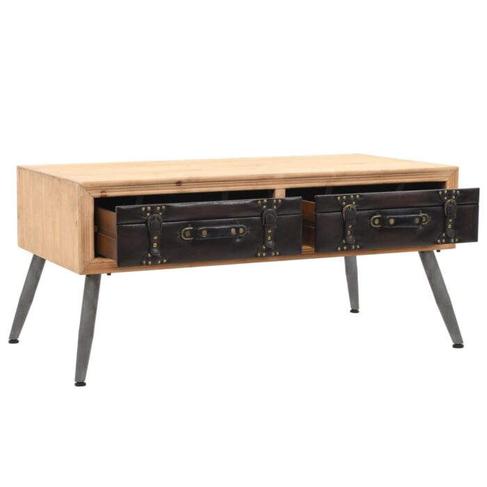 Table basse Bois massif de sapin 115x55x50 cm – Image 5