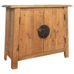 Meuble-lavabo de salle de bains pin massif 70x32x63 cm – Image 3