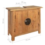 Meuble-lavabo de salle de bains pin massif 70x32x63 cm – Image 8