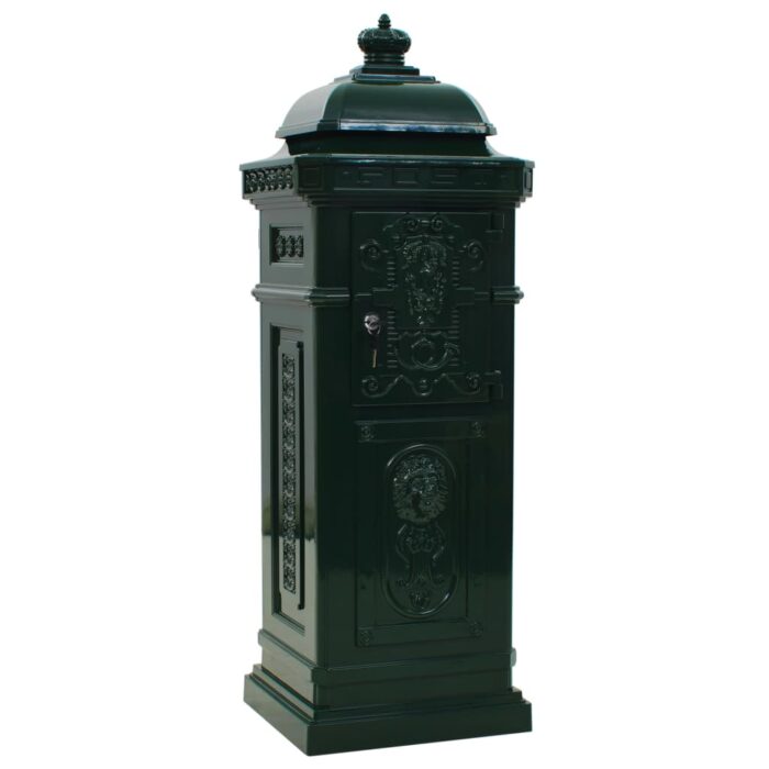 Boîte aux lettres à pilier Aluminium Vintage antirouille Vert – Image 5