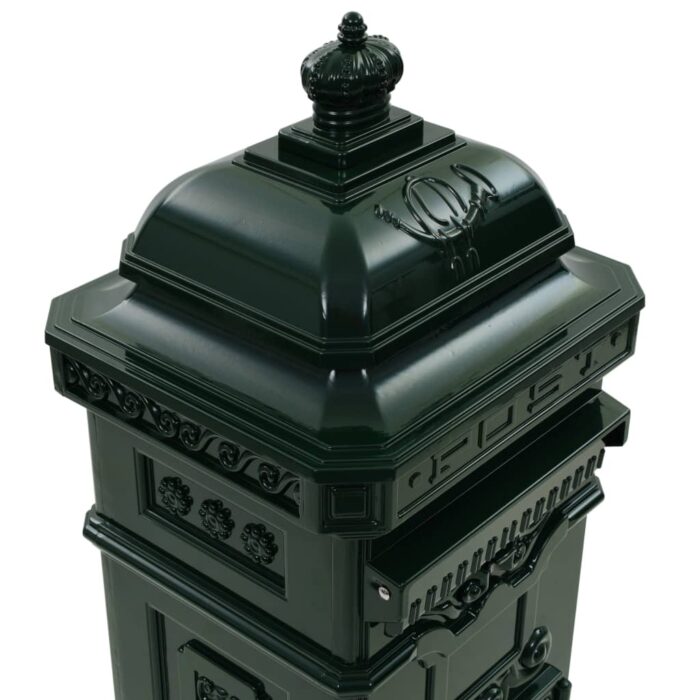 Boîte aux lettres à pilier Aluminium Vintage antirouille Vert – Image 8