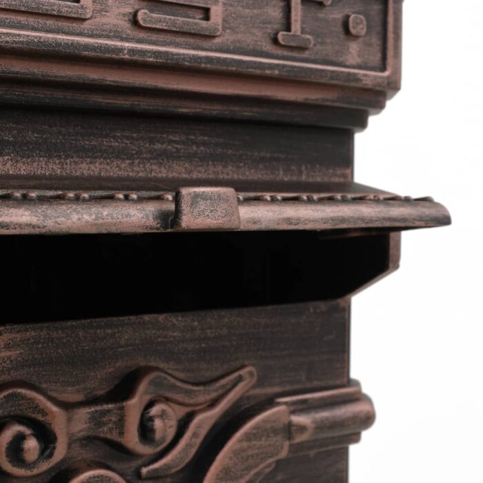 Boîte aux lettres à pilier Aluminium Vintage Bronze antirouille – Image 10