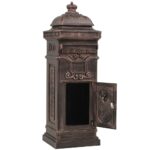 Boîte aux lettres à pilier Aluminium Vintage Bronze antirouille – Image 2
