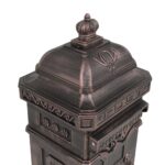 Boîte aux lettres à pilier Aluminium Vintage Bronze antirouille – Image 7