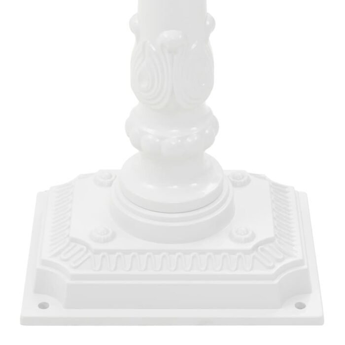 Boîte aux lettres sur pied Aluminium Vintage Antirouille Blanc – Image 10