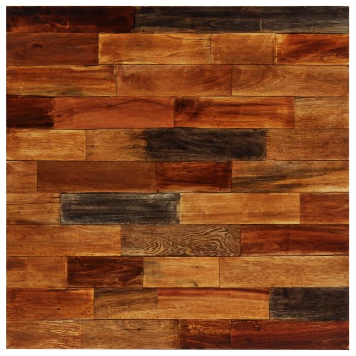Ensemble de bar 3 pcs Bois massif recyclé et cuir de chèvre – Image 3