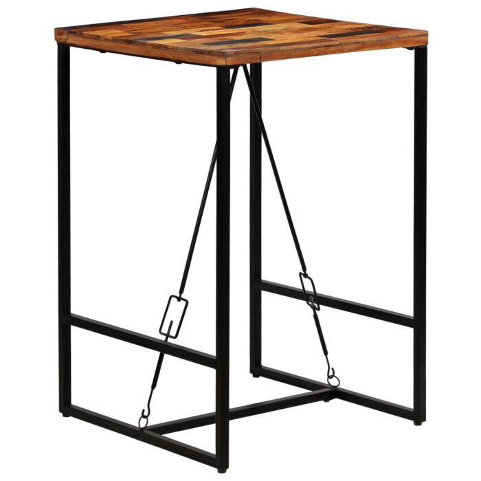 Table de bar Bois de récupération massif 70x70x106 cm – Image 1