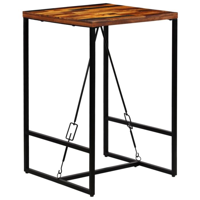 Table de bar Bois de récupération massif 70x70x106 cm – Image 10