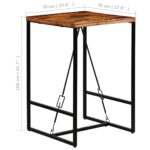 Table de bar Bois de récupération massif 70x70x106 cm – Image 11