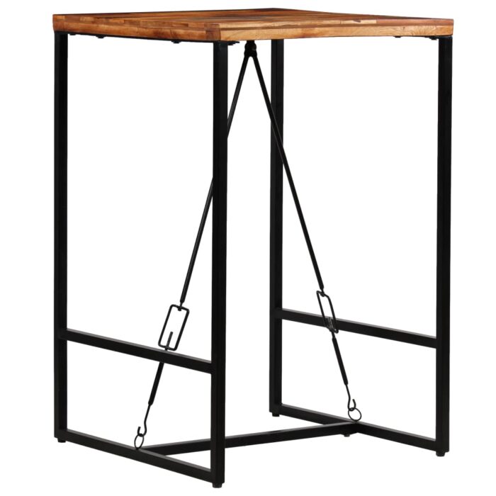 Table de bar Bois de récupération massif 70x70x106 cm – Image 3