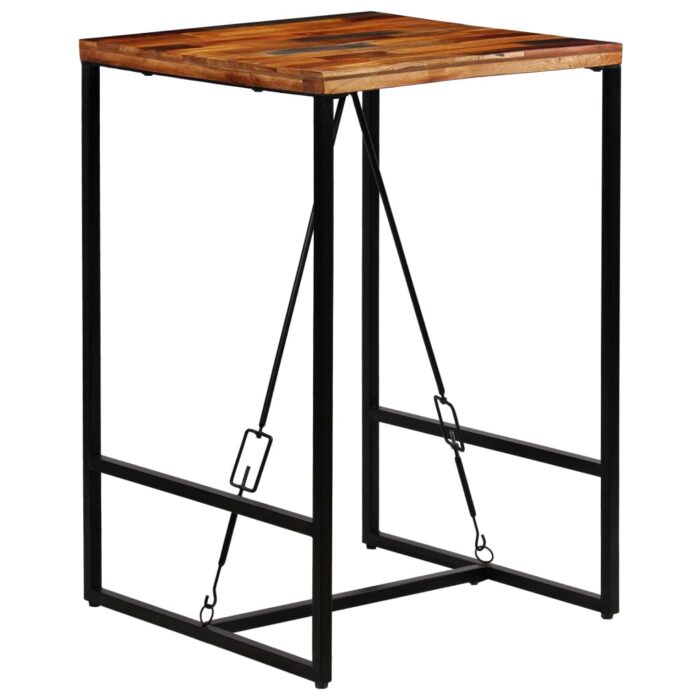 Table de bar Bois de récupération massif 70x70x106 cm – Image 7