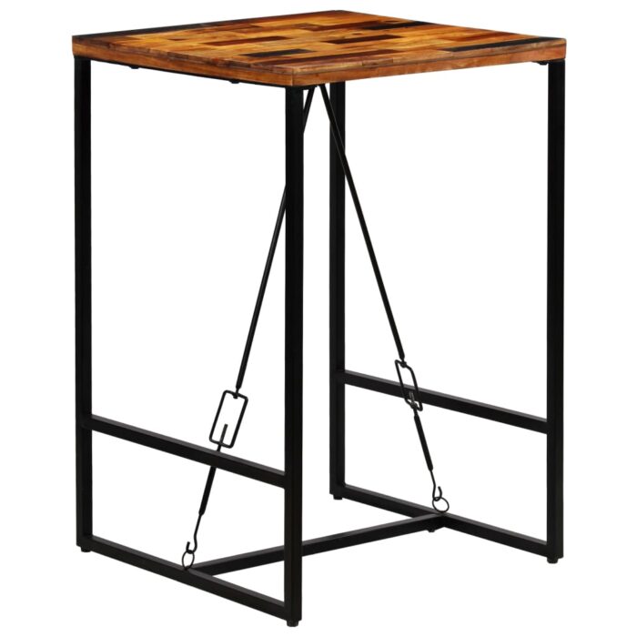 Table de bar Bois de récupération massif 70x70x106 cm – Image 8