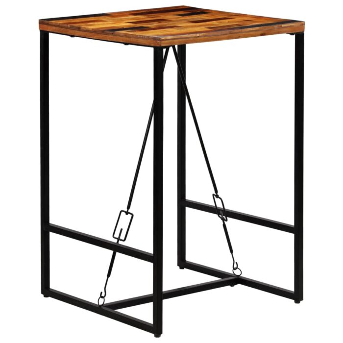 Table de bar Bois de récupération massif 70x70x106 cm – Image 9