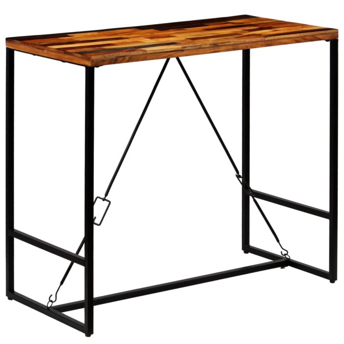 Table de bar Bois de récupération massif 120x60x106 cm – Image 1