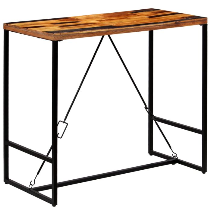 Table de bar Bois de récupération massif 120x60x106 cm – Image 10