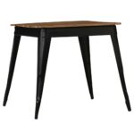 Table à manger Bois d'acacia massif et acier 75x75x76 cm – Image 12