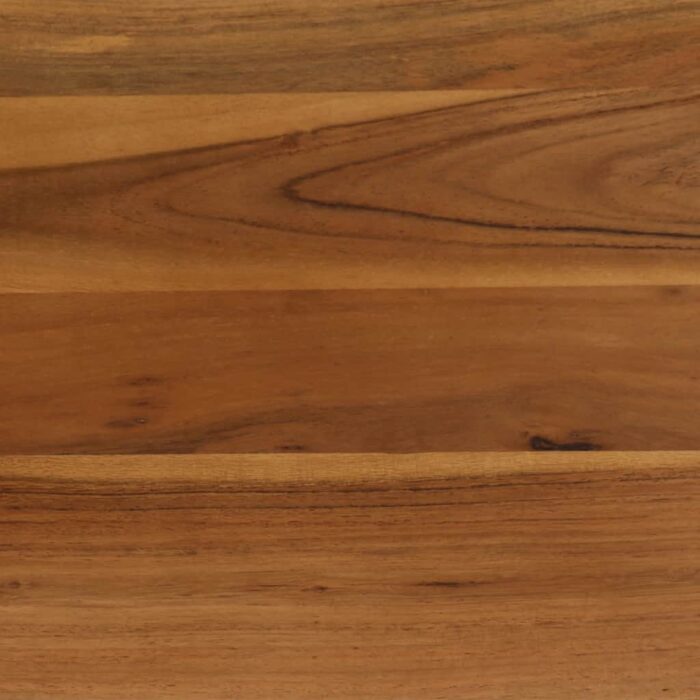 Table à manger Bois d'acacia massif et acier 75x75x76 cm – Image 4