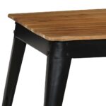 Table à manger Bois d'acacia massif et acier 75x75x76 cm – Image 6