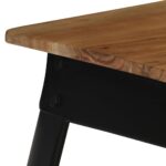 Table à manger Bois d'acacia massif et acier 75x75x76 cm – Image 8