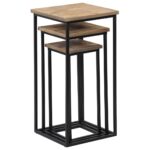 Ensemble de tables pour plante 3 pcs Teck recyclé – Image 5