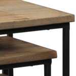 Ensemble de tables pour plante 3 pcs Teck recyclé – Image 6
