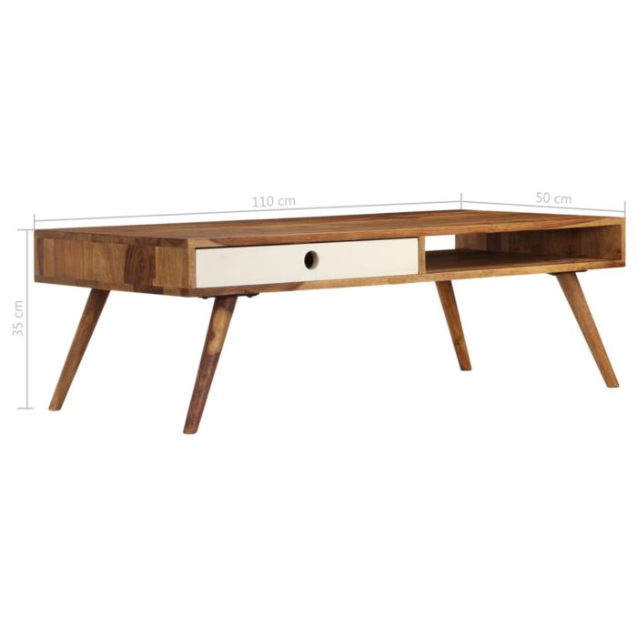 Table basse 110x50x35 cm Bois massif – Image 9