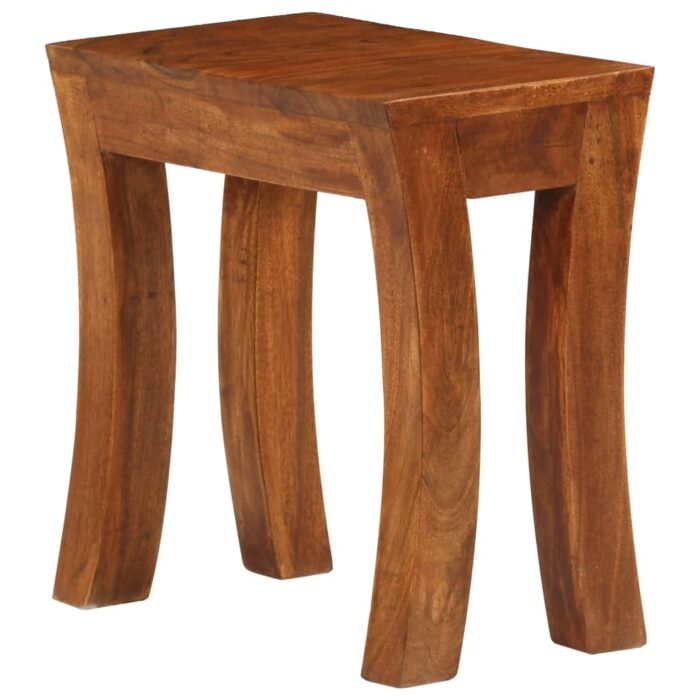 Table gigogne 3 pcs Bois massif d'acacia 50x35x50 cm Marron – Image 9