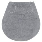 Jeu de tapis de salle de bain 3 pcs Tissu Gris – Image 4