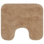 Jeu de tapis de salle de bain 3 pcs Tissu Beige – Image 3