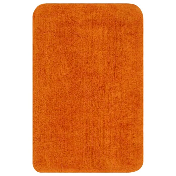 Jeu de tapis de salle de bain 3 pcs Tissu Orange – Image 2